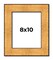 8x10 Embellished Gold Picture Frame - UV Acrylic, Foam Board Backing, Hanging Hardware